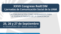 XXVII CONGRESO REDCOM – 3° CIRCULAR
